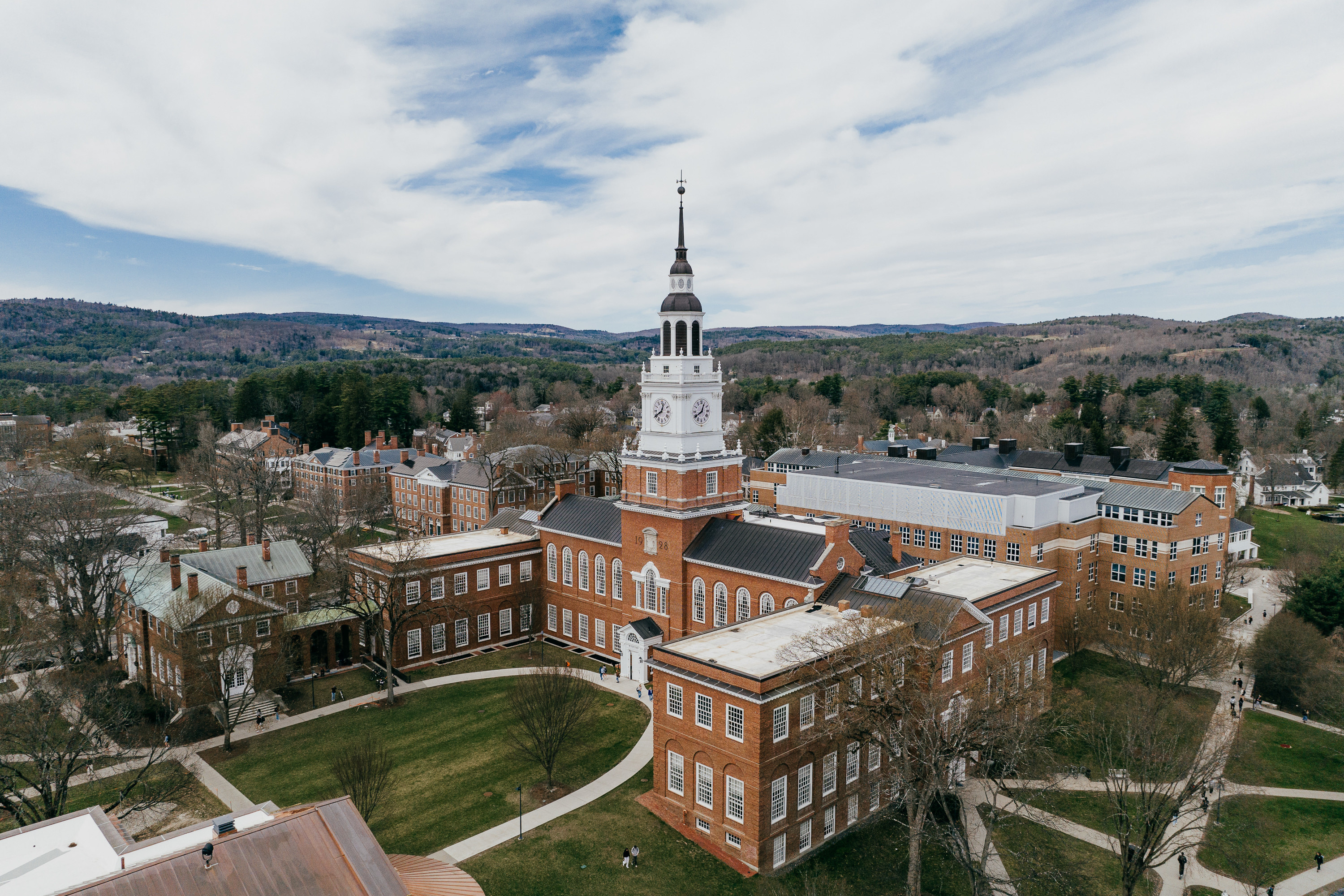 Aerial shot of Baker Tower