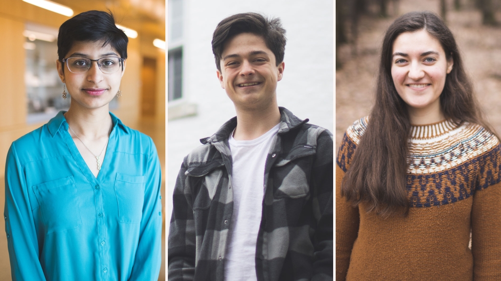 Aditi Deokar ’25,&nbsp;Gavin Fry ’25, and&nbsp;Caroline Conway ’24