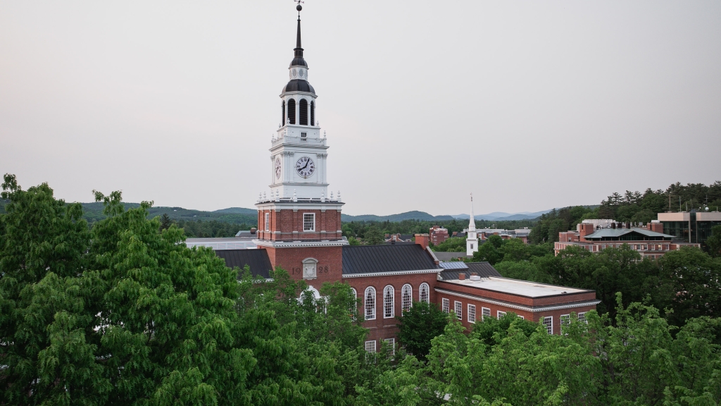 Aerial shot of Baker Tower